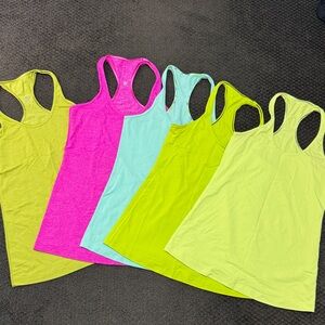 Lululemon Cool Racerbacks sz 8 lot of 5 euc